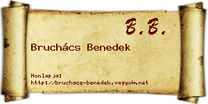 Bruchács Benedek névjegykártya