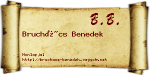 Bruchács Benedek névjegykártya