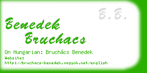 benedek bruchacs business card